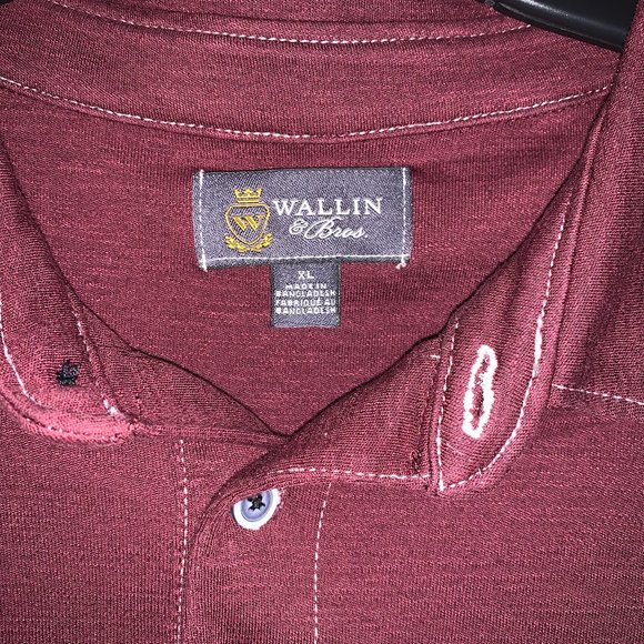 Beautiful Wallin & Bros maroon Polo Shirt, Size XL - Picture 4 of 8